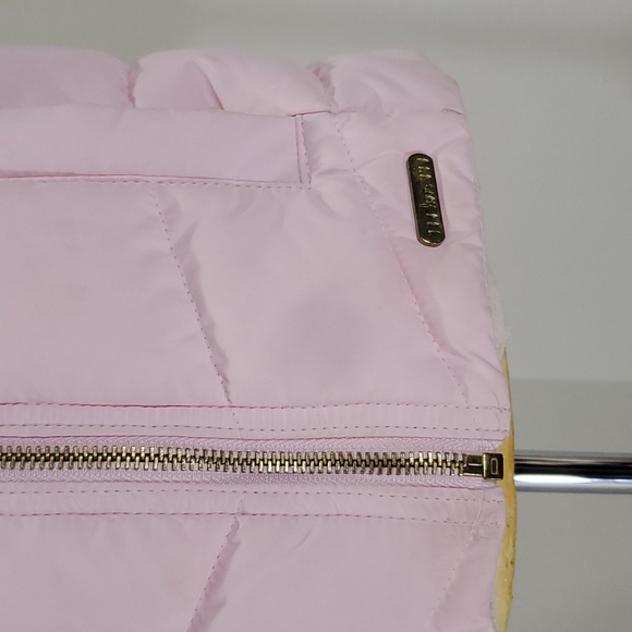 H&M pink Padded fur hood vest size 4-6y - Picture 4 of 16